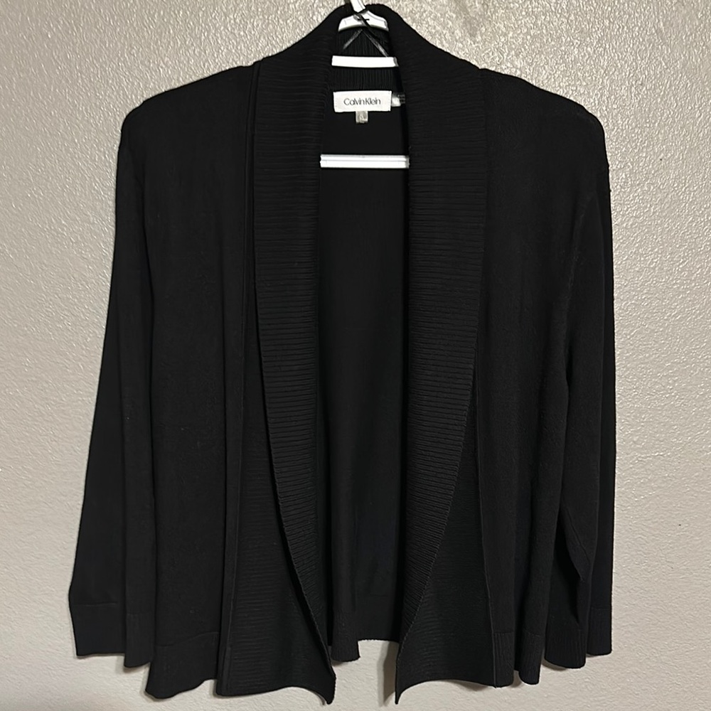 Calvin Klein open front Sweater size XL women’s Black Sweater
